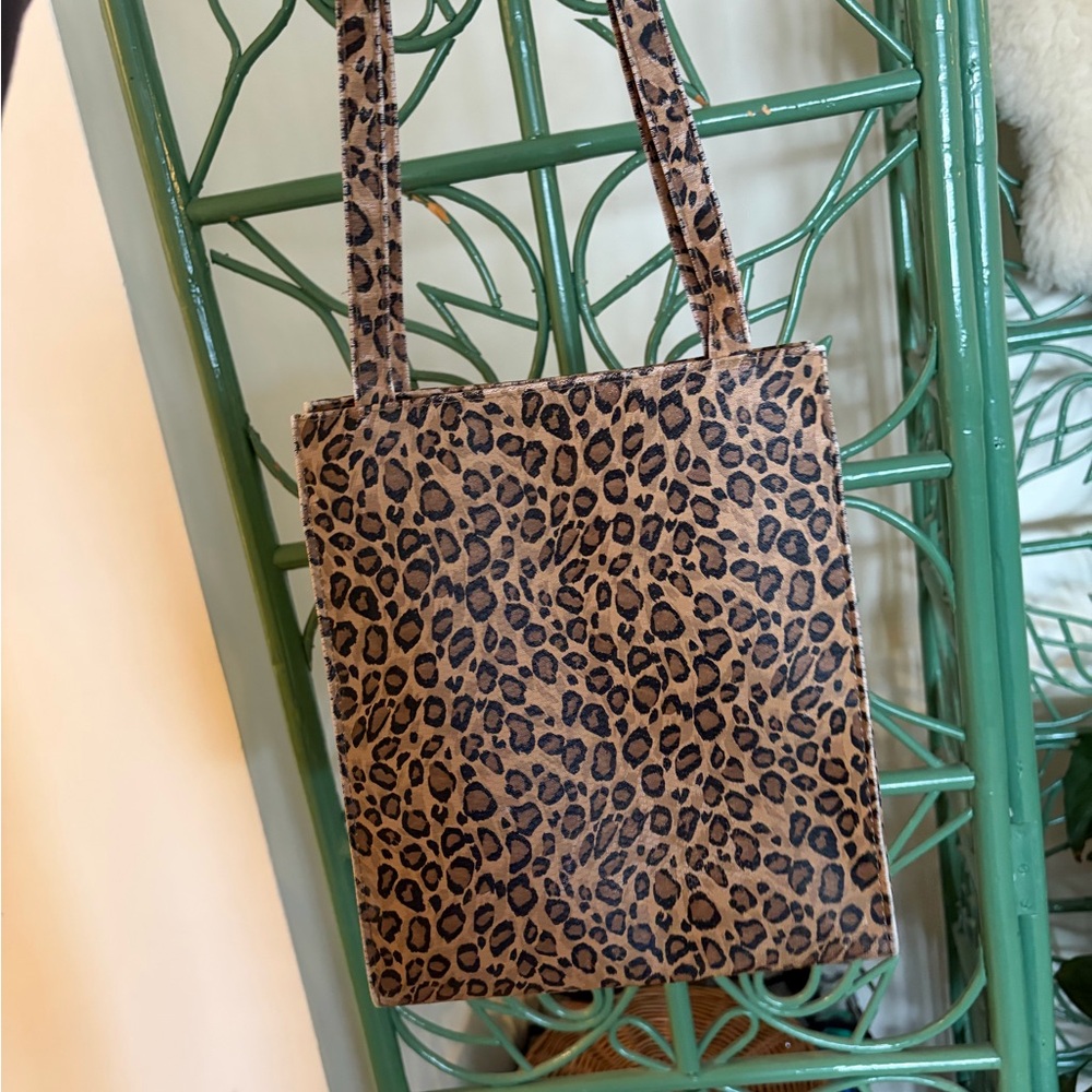Vintage 1990s Leopard Print Shoulder Bag